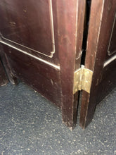 Load image into Gallery viewer, CHINESE 4 PANEL COROMANDEL BLACK LAQUERED SCREEN WITH MOTHER OF PEARL OVERLAY!!