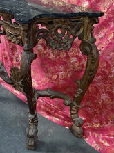 Load image into Gallery viewer, Antique Rococo Style Carved Giltwood 52” Console Table w/ Removable Marble Top