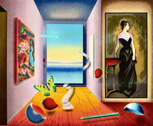 Load image into Gallery viewer, RM2- FERJO ‘Lady in Green’ Lithograph 36x31.5 Framed 98/250 Hand Signed COA