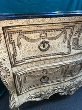Load image into Gallery viewer, French style Bombay Dresser Commode faux marble top