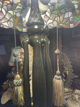 Load image into Gallery viewer, Unique Beautiful Pair Of Vintage Tiffany Style Stained Glass Table Lamps