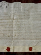 Load image into Gallery viewer, British Indentured Servant Contract 1785 with Wax Seals Shillings & Tax Stamps