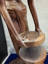 Load image into Gallery viewer, Rare hand carved statue old women from the village of Mass Bali indonisia