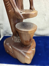 Load image into Gallery viewer, Rare hand carved statue old women from the village of Mass Bali indonisia
