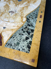 Load image into Gallery viewer, Antique Marble Inlay Coffee Table With Cast Iron Base