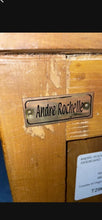 Load image into Gallery viewer, Vintage Andre Rochelle wood inlaid demilune side
