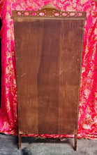 Load image into Gallery viewer, Antique Carved Wood Display Cabinet Floral Basket Crest Rococo Revival 54x24x12