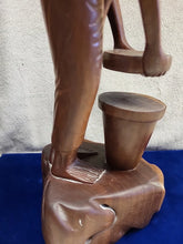 Load image into Gallery viewer, Rare hand carved statue old women from the village of Mass Bali indonisia