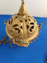 Load image into Gallery viewer, Nice Traditional Antique Triple Chain Censer, All Brass chalice