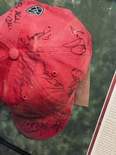 Load image into Gallery viewer, TIGER WOODS Shadowbox Display w/ Multi Signed Game Used Hat, 2nd Buick Win 2004