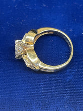 Load image into Gallery viewer, Ladies 14kt yellow gold Marquise cut diamond ring. total diamond weight 1.69 ct