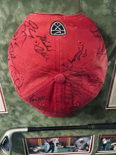 Load image into Gallery viewer, TIGER WOODS Shadowbox Display w/ Multi Signed Game Used Hat, 2nd Buick Win 2004
