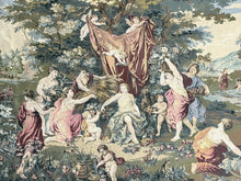 Load image into Gallery viewer, Vintage French Classical Garden Scene Tapestry by Gobelins of Paris, 77”L x 52”H