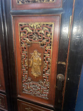 Load image into Gallery viewer, Antique Handmade Chinese Large Wood Lacquer Cabinet