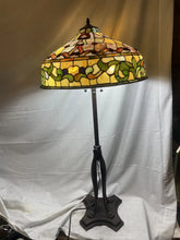 Load image into Gallery viewer, Tiffany Style Adjustable Height Floor & Table Lamp Stained Glass 33”-46” Tall