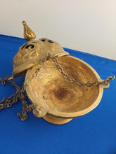 Load image into Gallery viewer, Nice Traditional Antique Triple Chain Censer, All Brass chalice