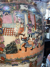 Load image into Gallery viewer, LARGE CHINESE DRAGON PORCELAIN GILT FLOOR VASE WITH STAND!