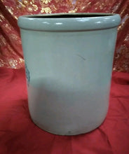 Load image into Gallery viewer, Large Antique Horseshoe 12 Gallon Stoneware Crock 18”