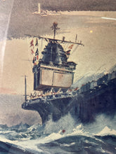 Load image into Gallery viewer, Arthur Beaumont 1965 USS Enterprise CVN-65, Long Beach, Bainbridge signed Print
