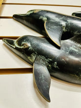 Load image into Gallery viewer, RARE Vintage SPI (San Pacific Int’l) Pair Set of 2 DOLPHINS BRASS Sculptures