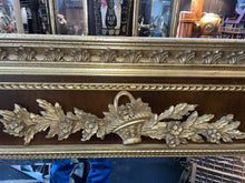 Load image into Gallery viewer, Large Larbarge vintage, Italian Mid Century gold ornate Mirror
