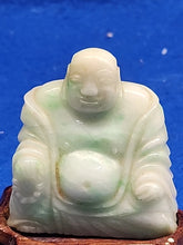 Load image into Gallery viewer, Vintage Chinese Jade Buddha with Wood Stand