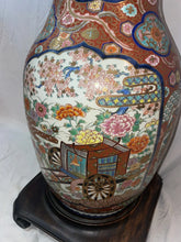 Load image into Gallery viewer, late 19th century tall Arita Japan Imari long Neck Ruffled Edge Floor Vase!!