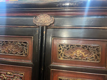 Load image into Gallery viewer, Antique Handmade Chinese Large Wood Lacquer Cabinet