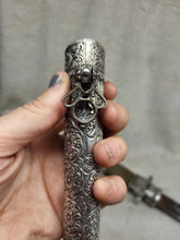 Load image into Gallery viewer, Antique Islamic Middle Eastern Mughal Dagger Jambiya In Silver Sheath (swgn1008)
