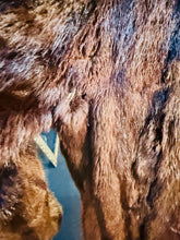 Load image into Gallery viewer, Vintage Full‑Length Raccoon Fur Coat • Real Fur • Plush Brown • Satin Lining 40”