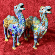 Load image into Gallery viewer, Beautiful Matching Antique Pair of Chinese Cloisonné Camel Statues