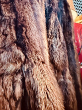 Load image into Gallery viewer, Vintage Full‑Length Raccoon Fur Coat • Real Fur • Plush Brown • Satin Lining 40”