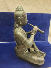 Load image into Gallery viewer, An Antique Thai Bronze Statue Hindu God: Deity Krishna Plays in Venu