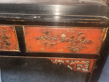Load image into Gallery viewer, Antique Handmade Chinese Large Wood Lacquer Cabinet