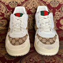 Load image into Gallery viewer, GUCCI Re-Web Sneakers 787476 Mens Size 12 Gg Canvas & Leather, Barely Used