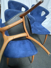 Load image into Gallery viewer, vintage mid century Italian modern CARLO MALNATI 'BAMBI' DINING CHAIRS!!