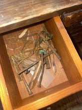 Load image into Gallery viewer, Antique Wood COBBLER'S BENCH 10 Drawers, Stool And Tools Included 1880’s