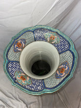 Load image into Gallery viewer, late 19th century tall Arita Japan Imari long Neck Ruffled Edge Floor Vase!!