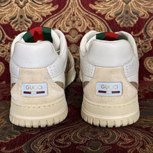 Load image into Gallery viewer, GUCCI Re-Web Sneakers 787476 Mens Size 12 Gg Canvas & Leather, Barely Used