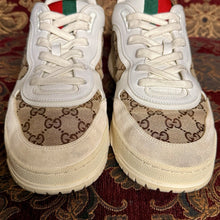 Load image into Gallery viewer, GUCCI Re-Web Sneakers 787476 Mens Size 12 Gg Canvas & Leather, Barely Used