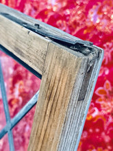 Load image into Gallery viewer, Vintage Leaded Stained Glass Window Panel Shield Crest 60x30 Diamond Lattice