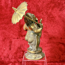 Load image into Gallery viewer, Mappilai Ganesha - Statue of Lord Ganesh with his umbrella, Bronze Sculpture