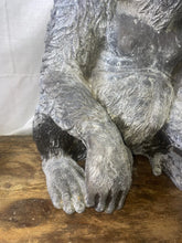 Load image into Gallery viewer, Large Vintage Silverback Gorilla Metal Sculpture Figurine Statue 21” T !!Large Vintage Silverback Gorilla Metal Sculpture Figurine Statue 21” T !!