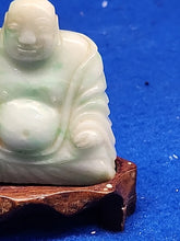 Load image into Gallery viewer, Vintage Chinese Jade Buddha with Wood Stand