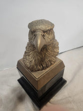 Load image into Gallery viewer, Art Deco Bald American Eagle Bust Resin Sculpture on Marble Base Figurine Decor