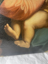 Load image into Gallery viewer, Antique 19th Century Italian Oil Painting Madonna Della Seggiola After Raphael