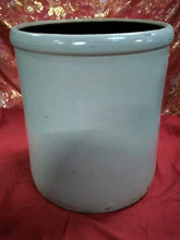 Load image into Gallery viewer, Large Antique Horseshoe 12 Gallon Stoneware Crock 18”