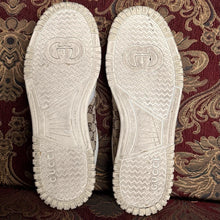 Load image into Gallery viewer, GUCCI Re-Web Sneakers 787476 Mens Size 12 Gg Canvas & Leather, Barely Used