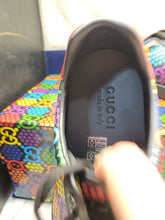 Load image into Gallery viewer, Gucci Multi GG Rombi Monogram Psychedelic Ace Lace up Sneakers Sz 5 CIB!!