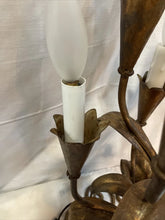 Load image into Gallery viewer, Mid Century Modern Italian Candelabra Lamp Gilt Iron Tole 9 Light